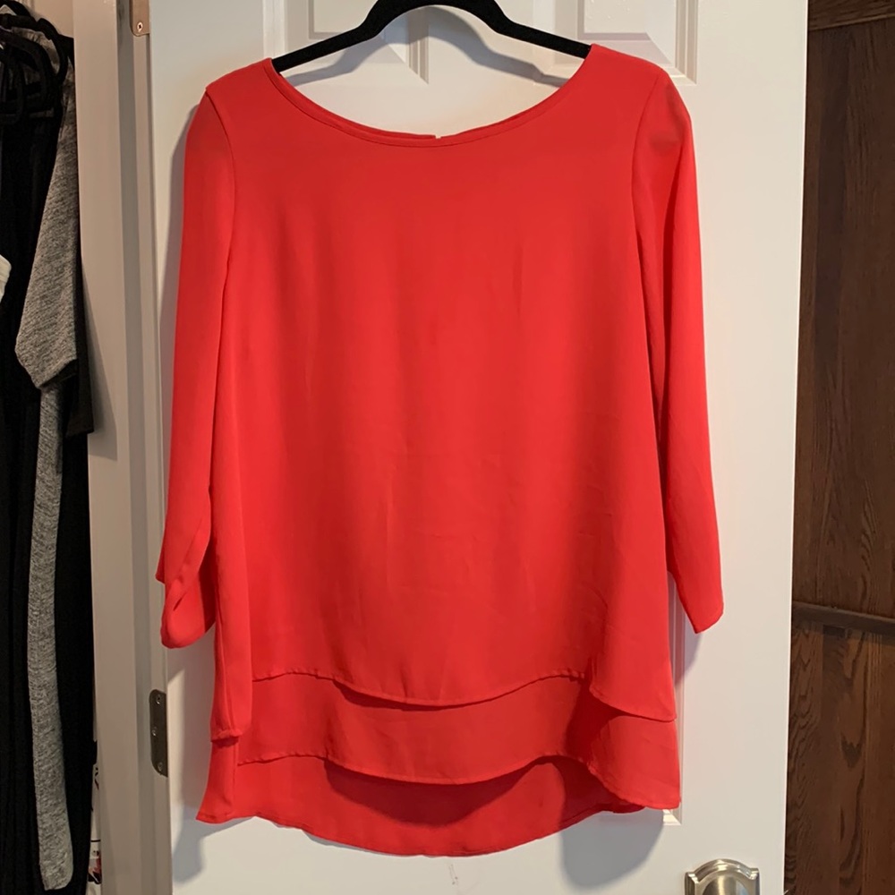 The Limited Coral 3/4 Sleeve Blouse